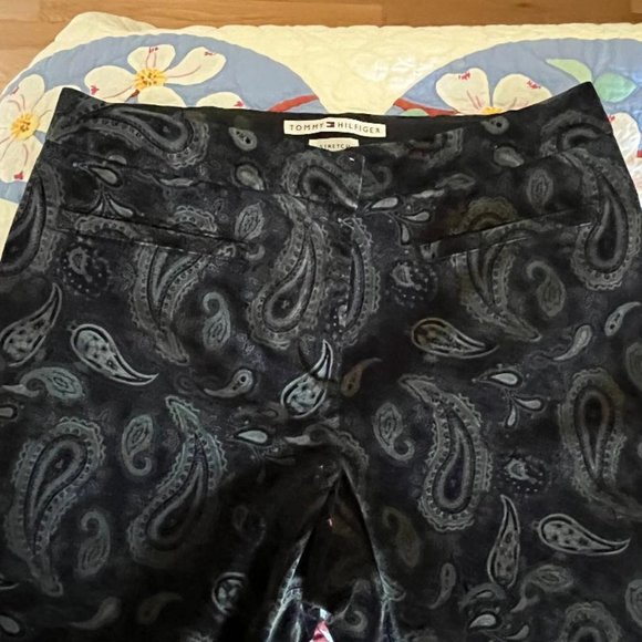 Tommy Hilfiger Black Velvet Pants Size 8 - Picture 4 of 8